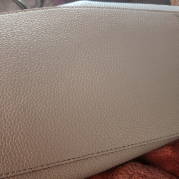 JustFab Elegant Gray Leather Computer Tote Bag - Picture 6 of 9